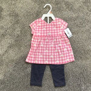 Carters baby girl outfit set